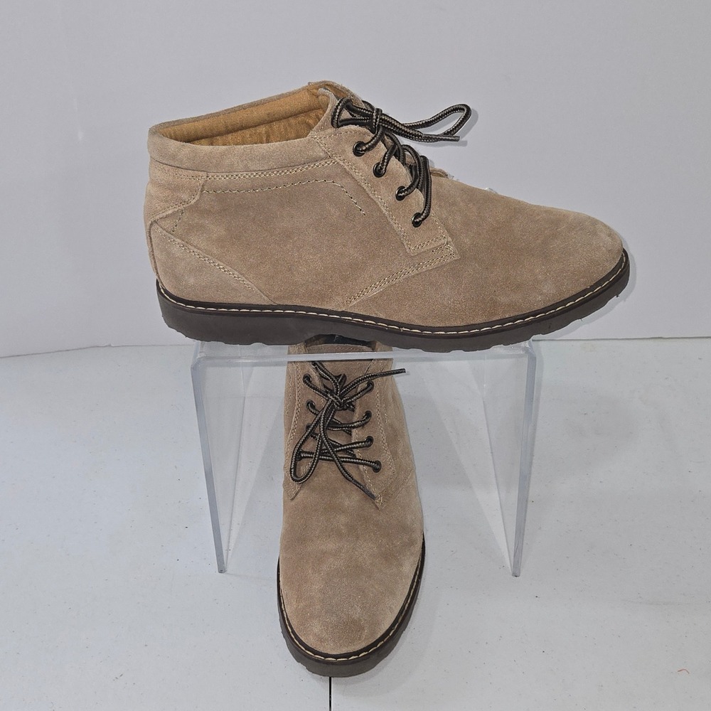 Nunn Bush Lites Mens 9.5 M Tan Suede Leather Chukka Boots Memory Foam